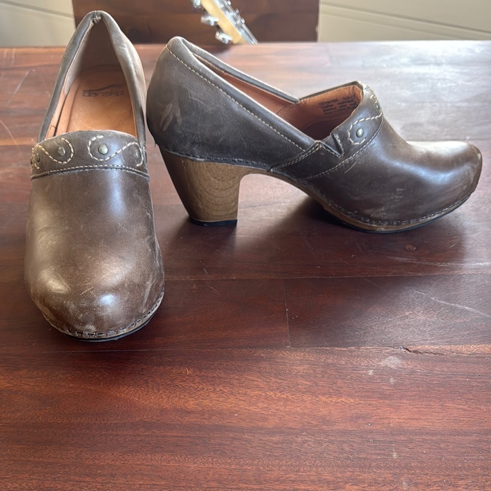 Dansko Women's Brown Leather Clogs